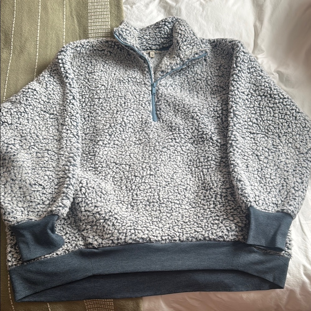 Express blue Sherpa Fleece Sweater